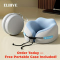 Portable Neck Pillow: Ergonomic Memory Foam Neck Cushion, Compact and Lightweight Design, Easy to Store, Comfortable Rest and Posture – for Travel and Home Use, Suitable for Office, Car, Airplane, Train, and Long Flights, Essential Travel Gift Idea