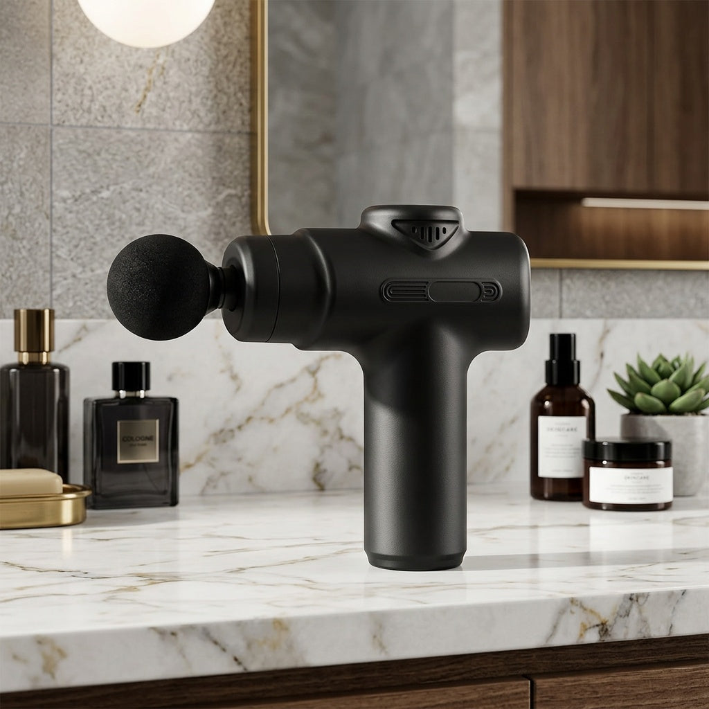 Multifunctional portable fascia gun, electric massager, USB charging port, 6-speed adjustment + 8 replaceable massage heads, suitable for muscle relaxation after exercise and fitness, a Christmas or Halloween gift for family, friends, and classmates