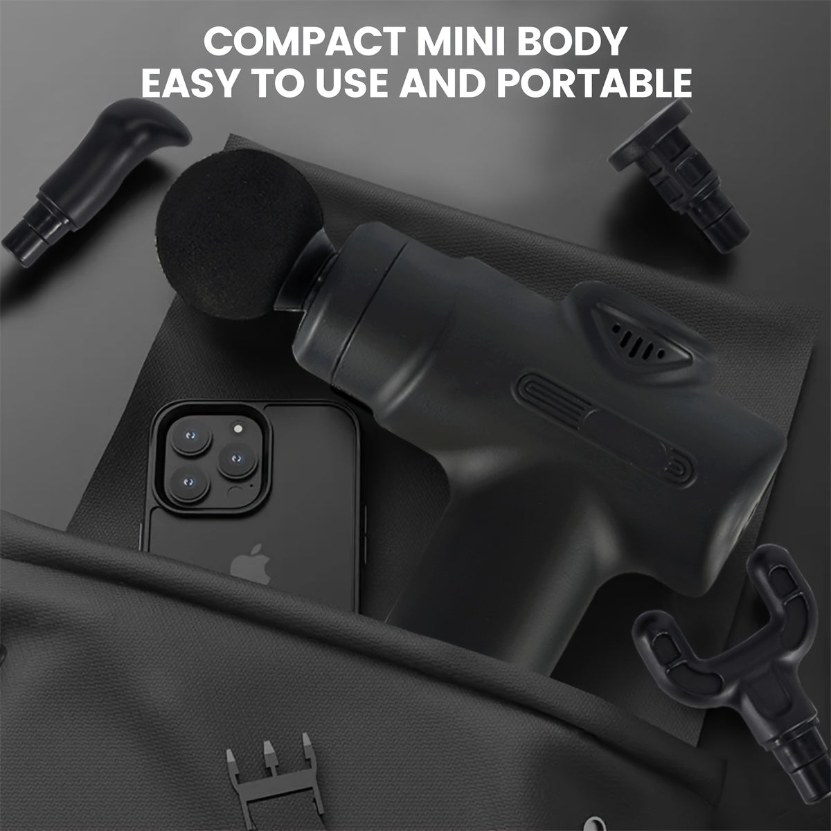 Multifunctional portable fascia gun, electric massager, USB charging port, 6-speed adjustment + 8 replaceable massage heads, suitable for muscle relaxation after exercise and fitness, a Christmas or Halloween gift for family, friends, and classmates