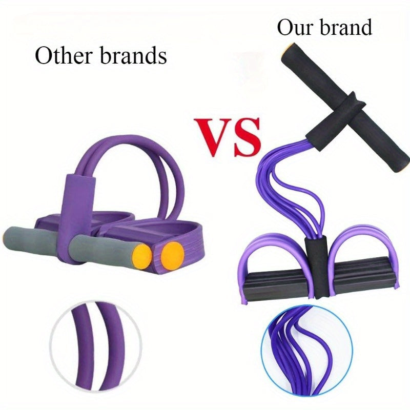 Six-Tube Upgraded High-Tension Resistance Band – Ergonomic Design, Durable Purple, Suitable for Home Gyms, Cardio Workouts, Strength Training, Exercise Accessories, Stylish Fitness Equipment, Comfortable Grip, Winter