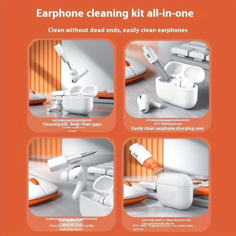 9in1 Multifunctional Cleaning Tool Kit - Keyboard, Earphones, Phone, Computer Screen, Deep Cleaning Brush, Camera Glass, Laptop Lens Cleaning Set