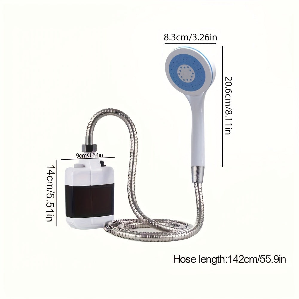 Portable Shower for Camping, Travel, RV Travel, Family Travel, Garden Use | Handheld Camping Shower Pump with Water Filtration System, 4 to 5 liters per minute flow rate, USB Charging, ABS Material