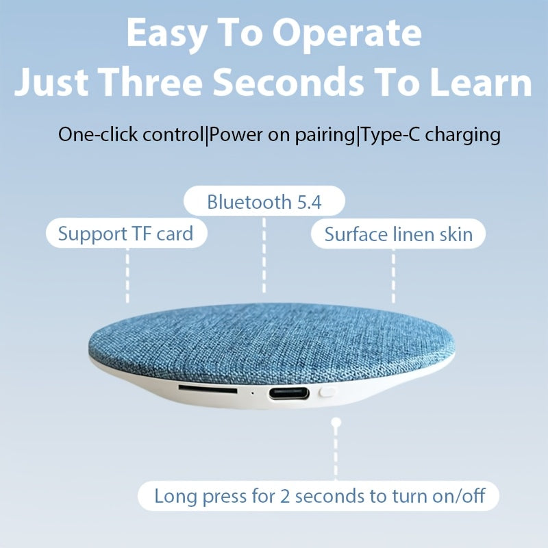 Sleep Headphones Pillow Speaker, Bone Conduction Under Pillow Wireless Speaker, White Noise Machine with Bass Stereo, TF Card, Auto Shut-Off Timer, Ultra-Thin 11mm