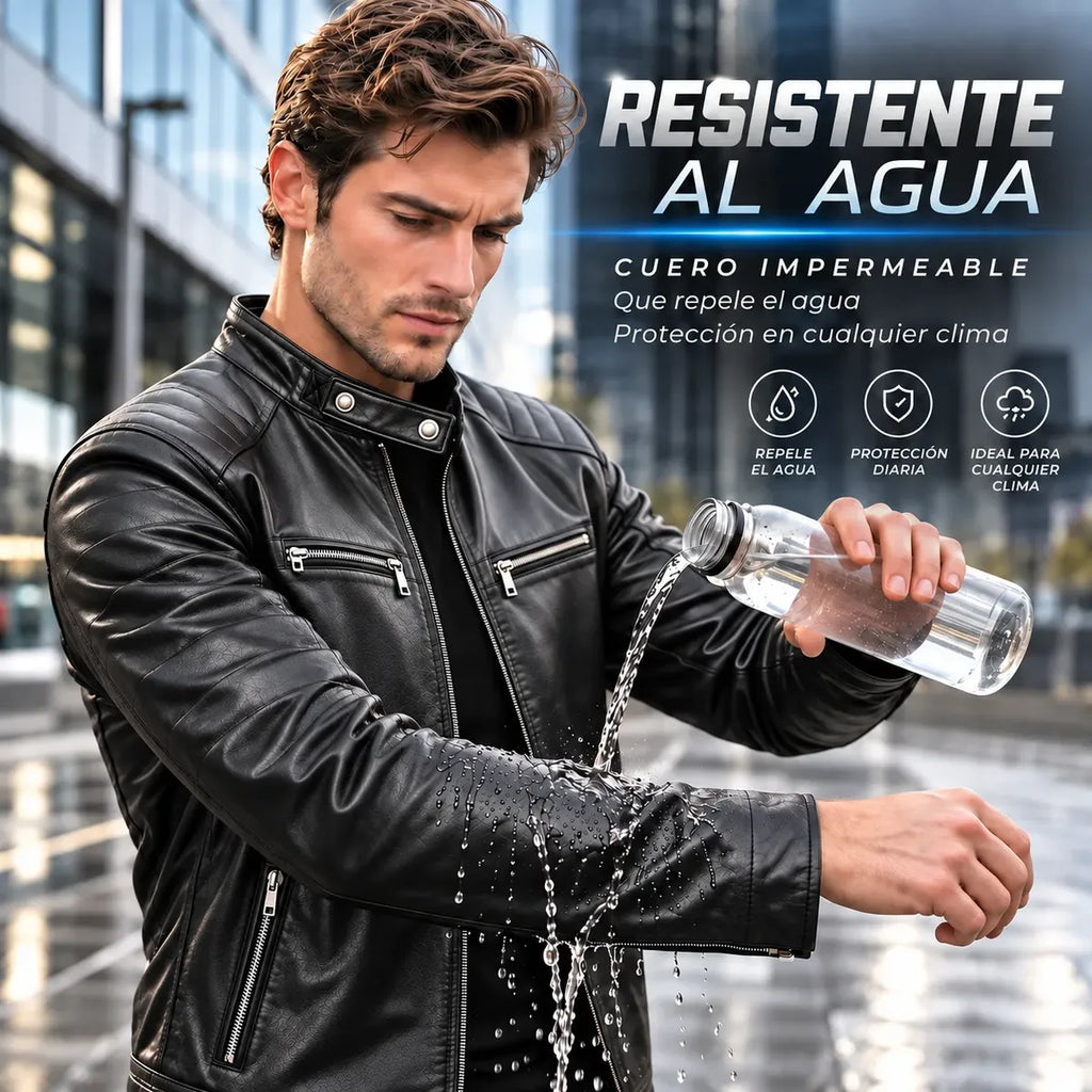 Chaqueta De Cuero Pu Slim Para Hombre Abrigo Delgado