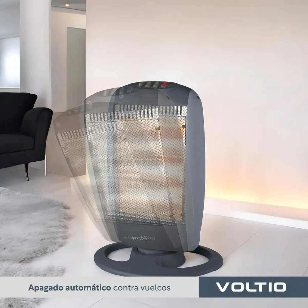 Calefactor Voltio CEC3VOLT eléctrico de cuarzo 3 niveles color gris