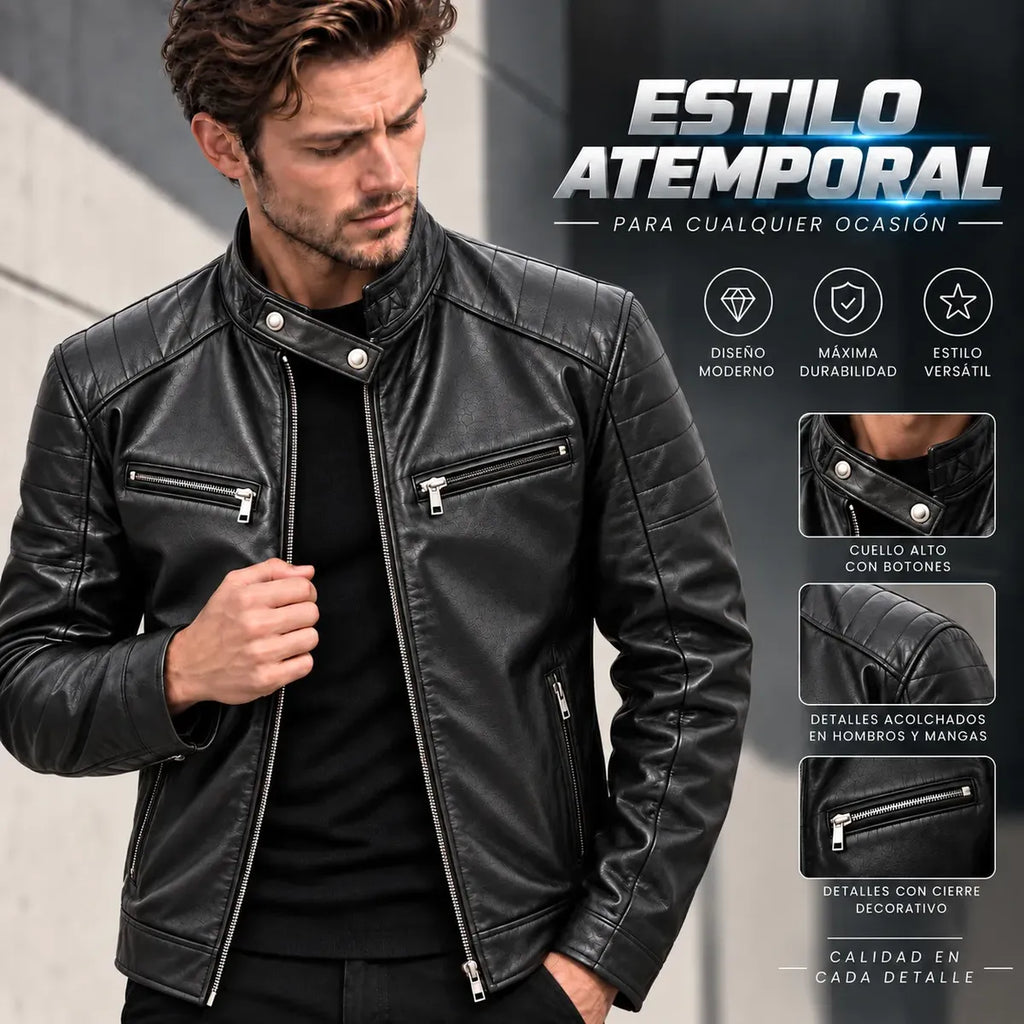 Chaqueta De Cuero Pu Slim Para Hombre Abrigo Delgado