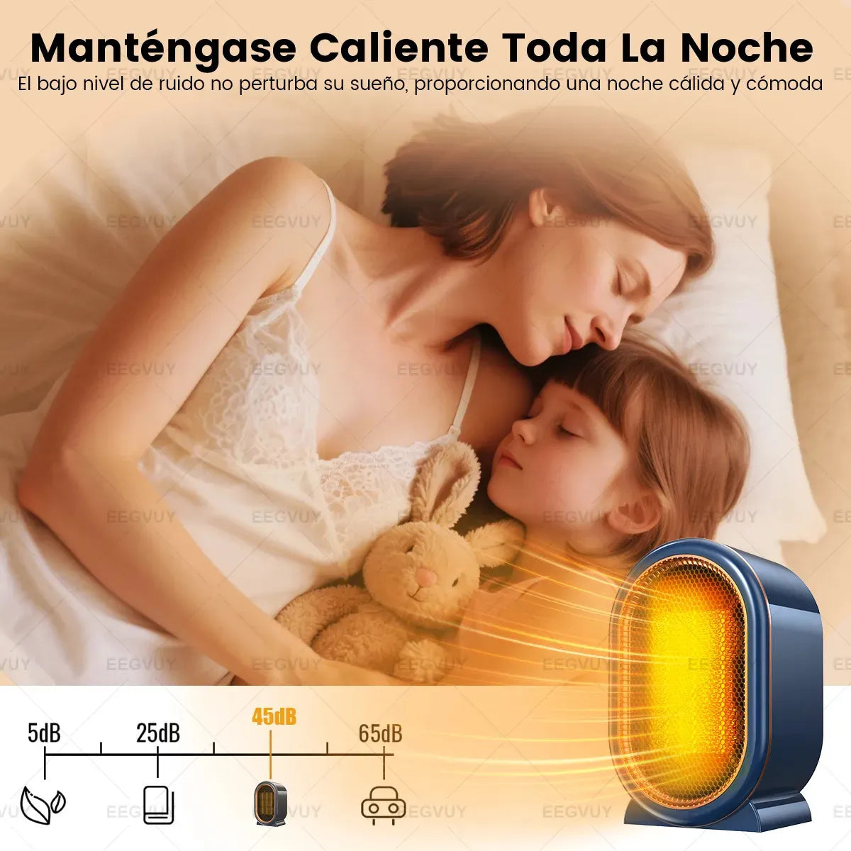 1200W Calentador Eléctrico Pequeños Calefactore Portátiles Para Uso En Interiores, Con Protección Contra Sobrecalentamiento Y Vuelco, Mini Calefactores Personales
