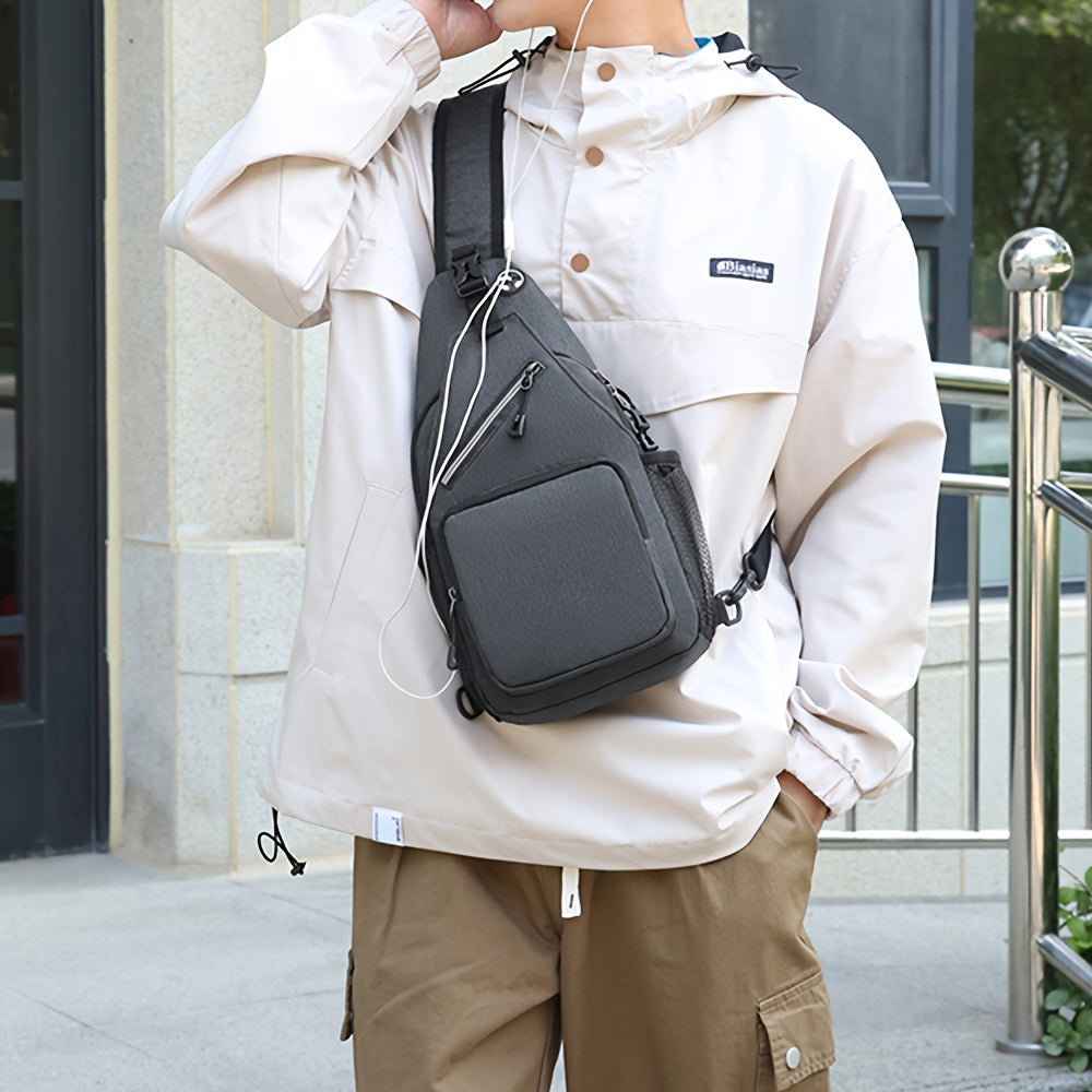 1pc Crossbody Sling Bag for Men And Women with Adjustable Shoulder Strap Shoulder Backpack Chest Bag Travel Hiking Daypacks, Christmas Gift