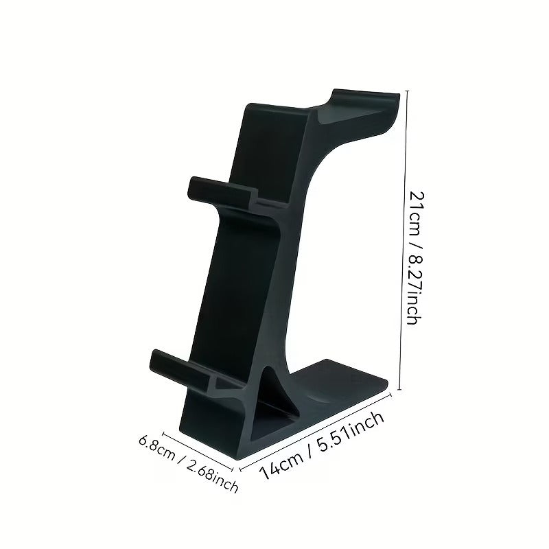 Three-in-One PS5 and Xbox Controller Stand with Headphone Storage Rack, Saves Desktop Space. Suitable for Game Controller Storage, Controller Stand, Headphone Stand, and Other Gaming Accessories
