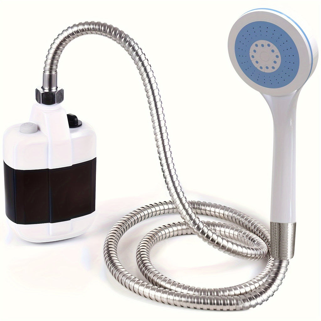 Portable Shower for Camping, Travel, RV Travel, Family Travel, Garden Use | Handheld Camping Shower Pump with Water Filtration System, 4 to 5 liters per minute flow rate, USB Charging, ABS Material