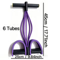 [6-Tube Resistance Band] 6-Tube Upgraded High-Tension Resistance Band - Ergonomic Design, Durable Purple Resistance Band, Suitable for Home Gyms, Cardio Workouts, Strength, Exercise Additions, Stylish Fitness Equipment, Comfortable Grip, Winter for home F