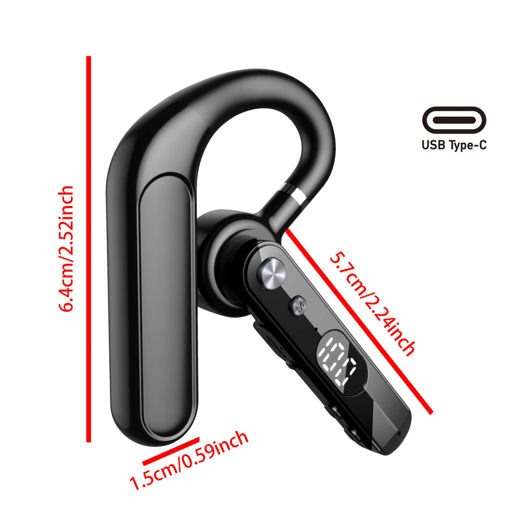 Open-style Wireless Earphones with Extended Battery Life, One-touch Mute Function, Crystal-clear Calls, Non-intra-auricular Design, Battery Level Indicator, Ergonomic Open-ear Design, Comfortable Wireless Earbuds, Compatible with iPhone/Android