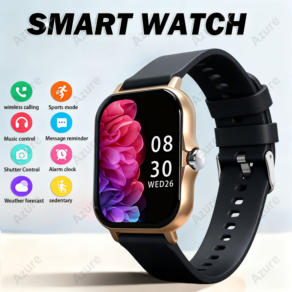New Fashion Smart Watch, HD Display Unisex, Supports Wireless Call Alerts, Multifunctional Sports Fitness Watch, Multiple Sports Modes, Music-Compatible Sports Watch, Compatible with Android and iPhone, Ideal Gift for Everyone