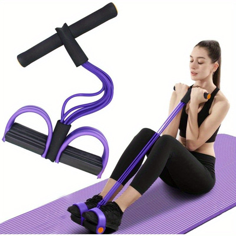 Six-Tube Upgraded High-Tension Resistance Band – Ergonomic Design, Durable Purple, Suitable for Home Gyms, Cardio Workouts, Strength Training, Exercise Accessories, Stylish Fitness Equipment, Comfortable Grip, Winter