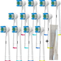 12pcs EB17-X Replacement Brush Heads Compatible And 1pc Cleaning Rod Bag with Oral-B Electric Toothbrush Professional Care/Pro Health